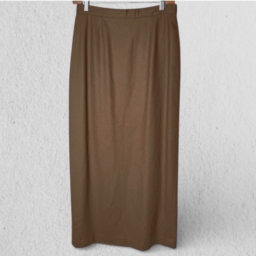 TWEEDS Wool Maxi Skirt Camel Tan‎ Vintage Size 10